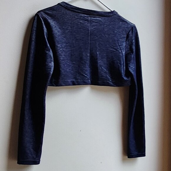 Dolce & Gabbana Navy Velure Cropped Shrug - Picture 11 of 14